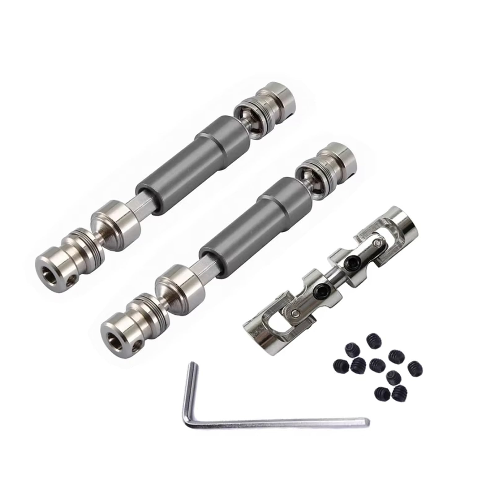MGHGFYTAS RC Auto Zubehör Kompatibel Mit MN128 MN86 MN86S MN86K MN86KS Für MN G500 1/12 RC-Auto-Upgrade-Teile Zubehör 3-teilige Metallantriebswelle CVD-Antriebswelle(Gray) von MGHGFYTAS