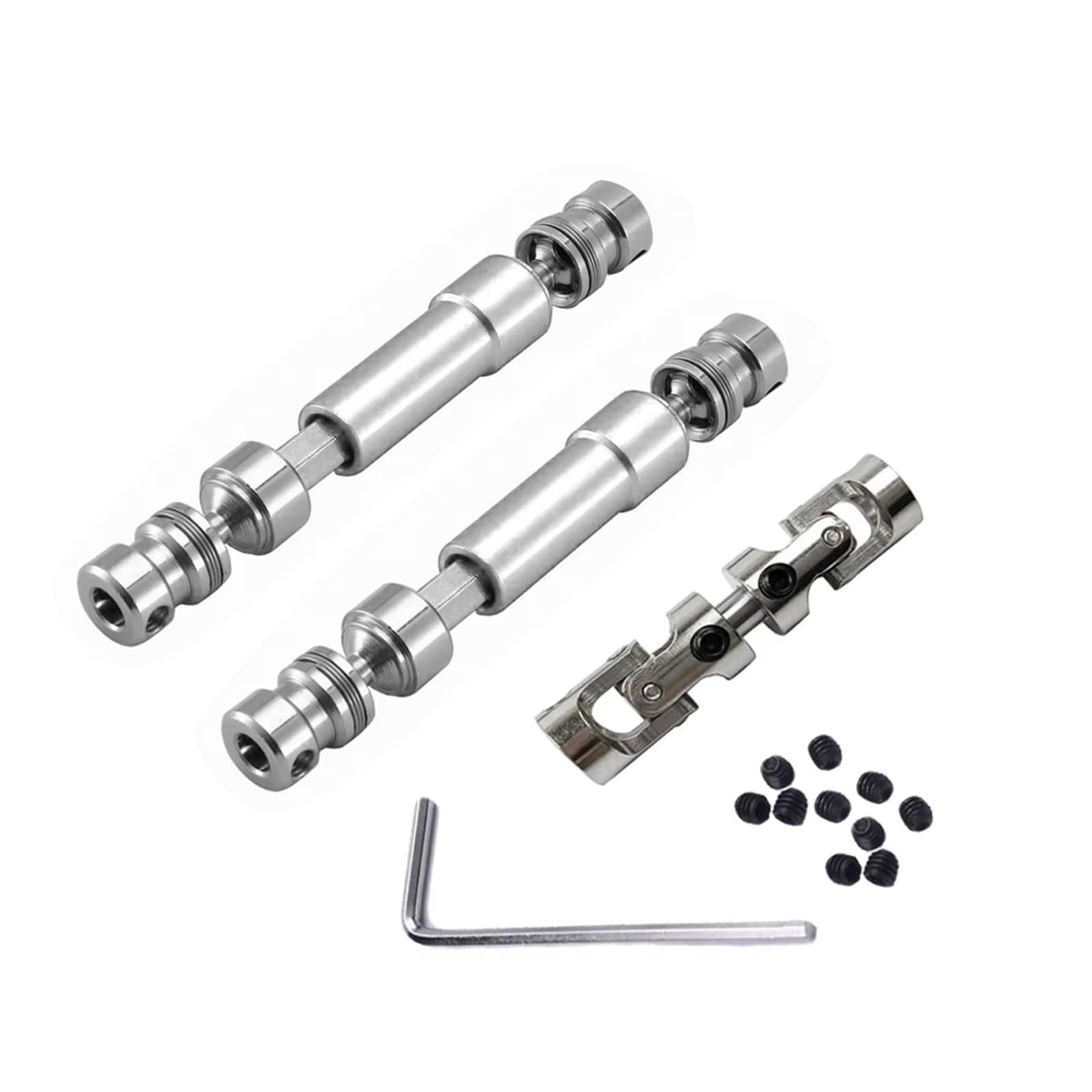 MGHGFYTAS RC Auto Zubehör Kompatibel Mit MN128 MN86 MN86S MN86K MN86KS Für MN G500 1/12 RC-Auto-Upgrade-Teile Zubehör 3-teilige Metallantriebswelle CVD-Antriebswelle(Silver) von MGHGFYTAS