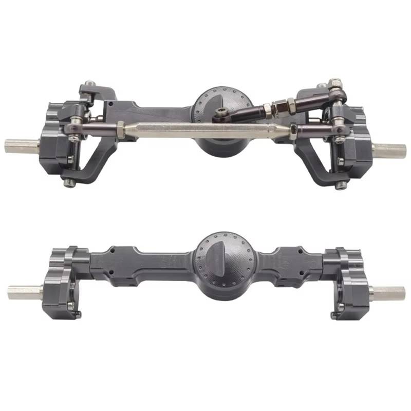 MGHGFYTAS RC Auto Zubehör Kompatibel Mit MN99S Für MN D90 D91 D96 Für MN98 MN45 1/12 RC-Auto-Upgrade-Teile CNC-Metall-Portalachsensatz Vorne Und Hinten(Gray,1Set) von MGHGFYTAS
