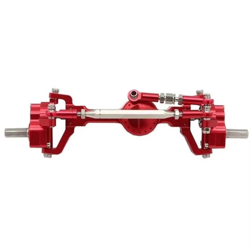 MGHGFYTAS RC Auto Zubehör Kompatibel Mit MN99S Für MN D90 D91 D96 Für MN98 MN45 1/12 RC-Auto-Upgrade-Teile CNC-Metall-Portalachsensatz Vorne Und Hinten(Red,Front) von MGHGFYTAS