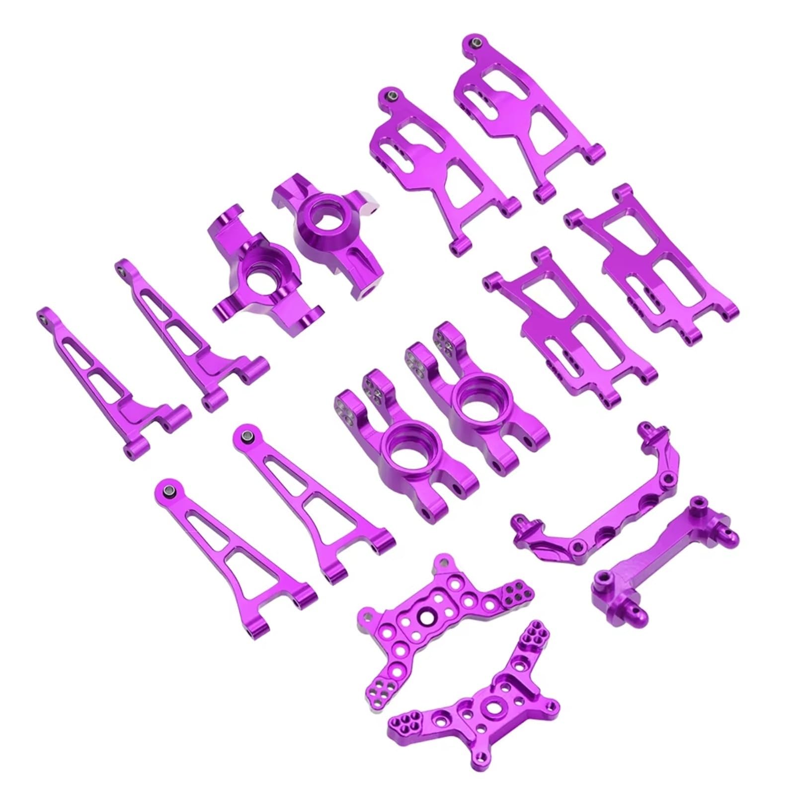 MGHGFYTAS RC Auto Zubehör Kompatibel Mit Mjx 14210 14209 RC-Autoteilen. Oberer Und Unterer Lenkbecher Für Den Schwingensatz. Stoßdämpferhalterung. Karosseriesäule(Purple1set) von MGHGFYTAS