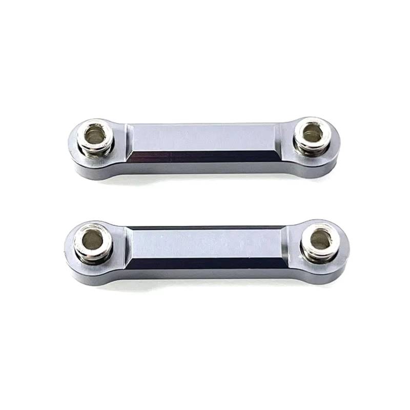 MGHGFYTAS RC Auto Zubehör Kompatibel Mit Mjx Für Hyper Go 14301 14302 1/14 RC-Auto Modifiziertes Zubehör Verbesserte Teile Metall-Lenkstange(Gray) von MGHGFYTAS