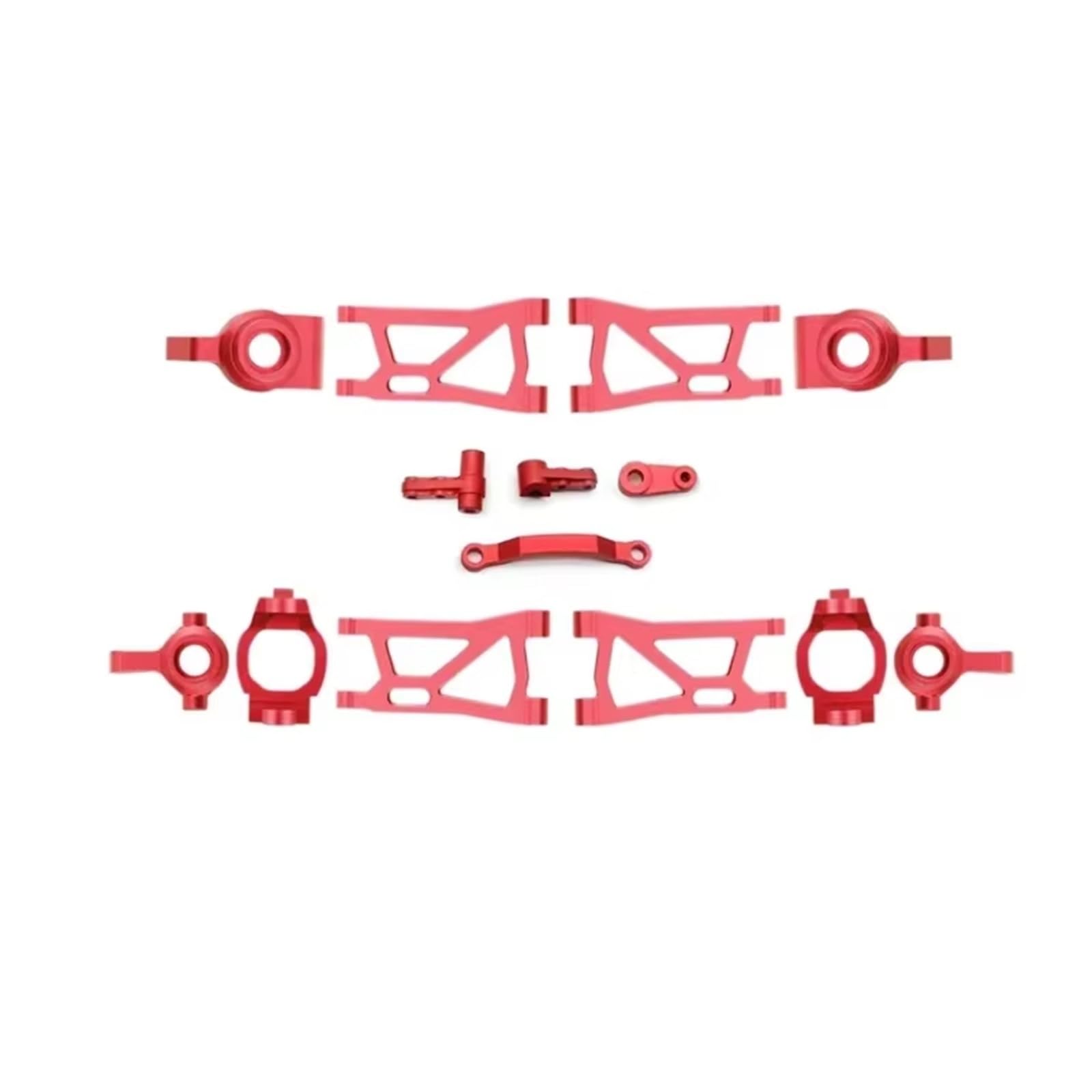 MGHGFYTAS RC Auto Zubehör Kompatibel Mit Remo Für Hobby 1631 1635 1651 1655 RC Autoteile Lenkblockträger Lenkung Querlenker(Red) von MGHGFYTAS