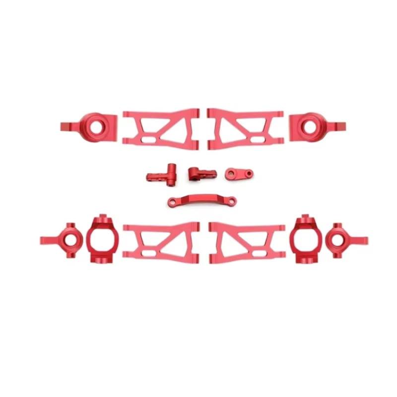 MGHGFYTAS RC Auto Zubehör Kompatibel Mit Remo Für Hobby 1631 1635 1651 1655 RC Autoteile Lenkblockträger Lenkung Querlenker(Red) von MGHGFYTAS