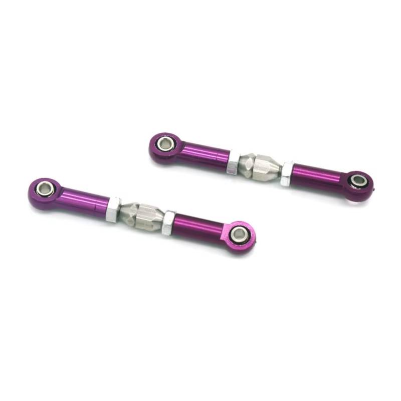 MGHGFYTAS RC Auto Zubehör Kompatibel Mit SCY 16101 16102 16103 16104 16106 16201 1/16 Fernbedienung Autos Upgrade Teile Metall Lenkung Link(Purple) von MGHGFYTAS
