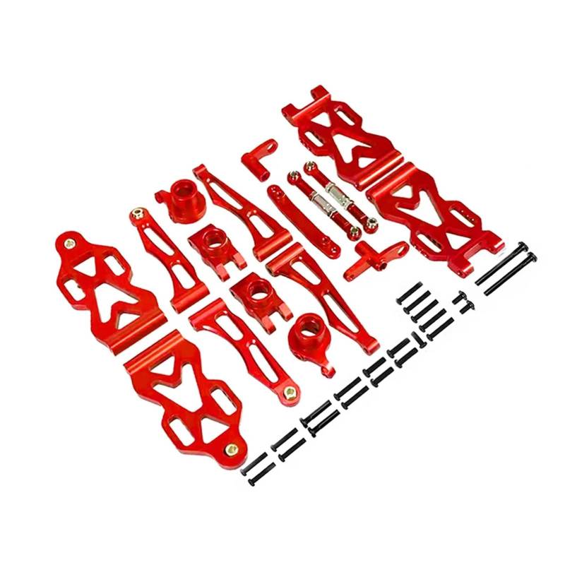 MGHGFYTAS RC Auto Zubehör Kompatibel Mit SCY 16101 16102 Pro 16103 RC-Auto-Upgrade-Teile Zubehör Aluminiumlegierung Querlenkerrad Für Sitz-Lenkbechersatz(Red) von MGHGFYTAS