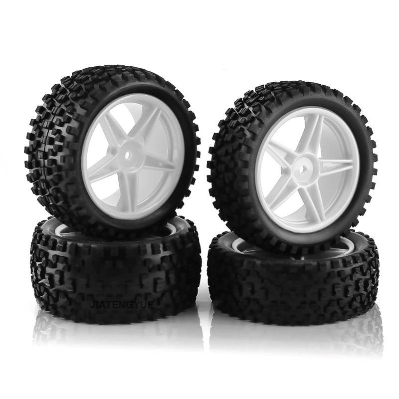 MGHGFYTAS RC Auto Zubehör Kompatibel Mit Speed ​​WRC Off-Road Für HSP 94107 94166 94106 94155 1/10 RC Crawler Auto Ersatz Upgrade Zubehör Räder(White) von MGHGFYTAS