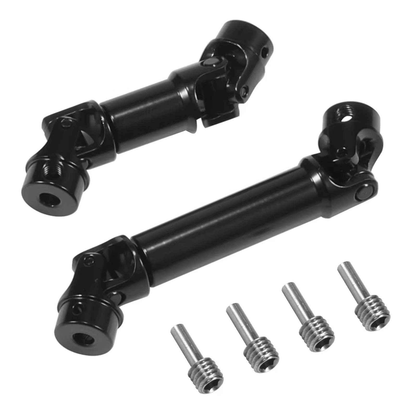 MGHGFYTAS RC Auto Zubehör Kompatibel Mit TRX4M 1/18 RC Crawler Car Upgrade-Teile 2 Stück 39–45 Mm 54,5 Mm–62 Mm Edelstahl-Innenkeil-Antriebswelle(Black) von MGHGFYTAS
