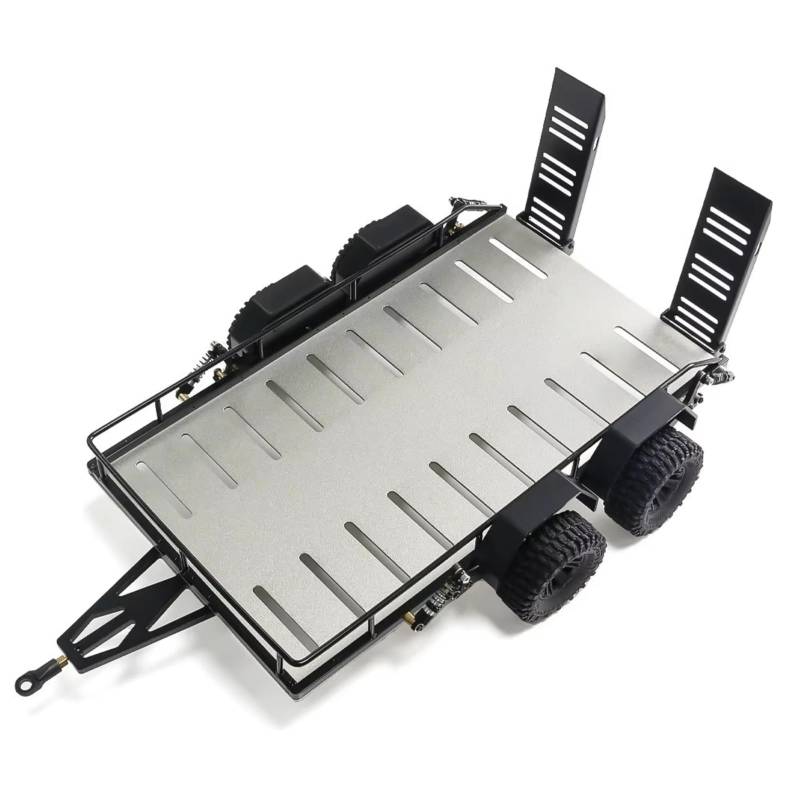 MGHGFYTAS RC Auto Zubehör Kompatibel Mit TRX4M Für TRX4-M 1/18 Fernbedienung Crawler Auto Upgrade Teile Zubehör Metall Anhänger Auto Fracht Träger(Gray) von MGHGFYTAS
