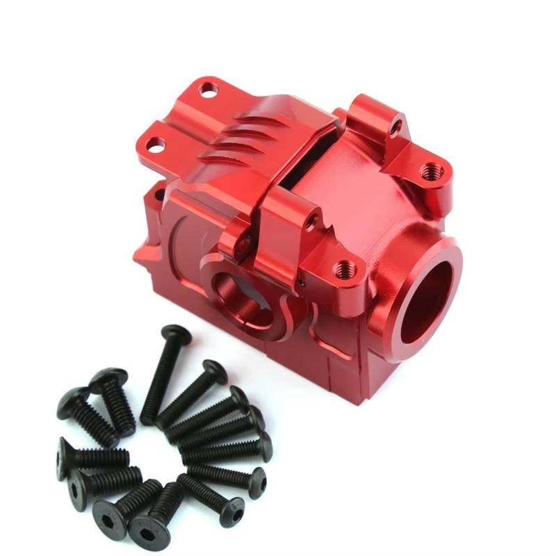 MGHGFYTAS RC Auto Zubehör Kompatibel Mit Traxxas Für Rustler Für Hoss Für Slash Für Stampede 4x4 RC-Autos. 1 Stück Aluminium-Differentialgehäuse, Getriebeteile.(Rear Red) von MGHGFYTAS