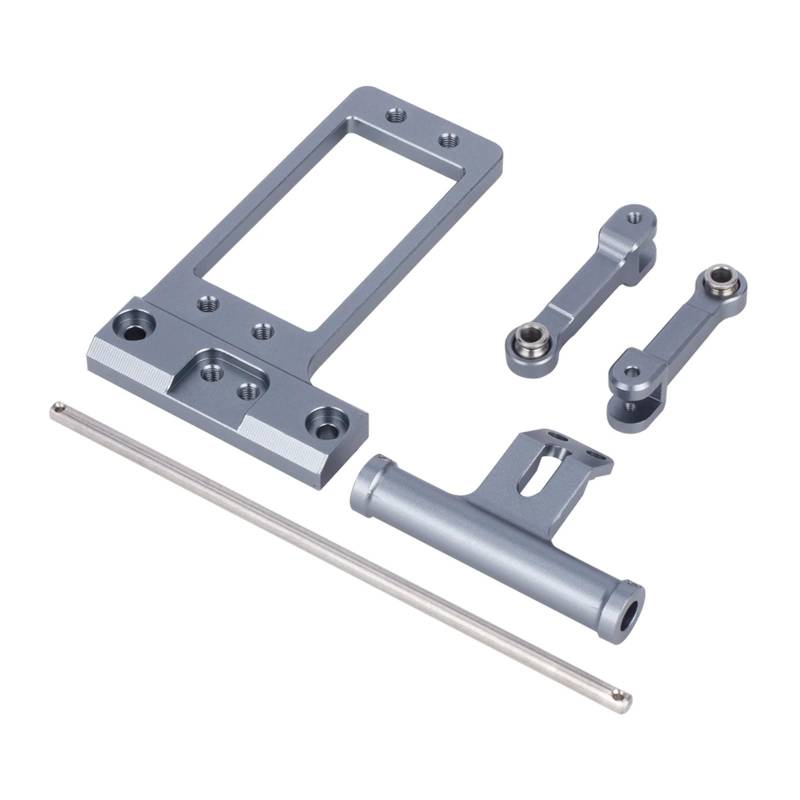 MGHGFYTAS RC Auto Zubehör Kompatibel Mit Vanquish Für Wraith RR10 SMT10 1/10 RC-Autoteile Überrollkäfig BTA Servo-Achshalterung Mit Vollhydraulischem Lenkzylinder-Kit(Gray) von MGHGFYTAS