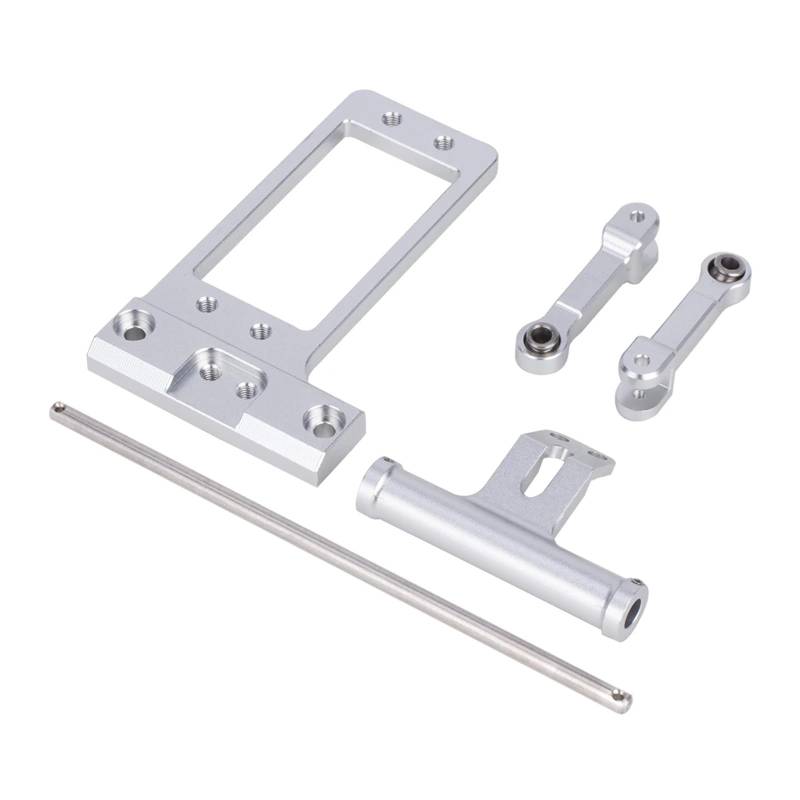 MGHGFYTAS RC Auto Zubehör Kompatibel Mit Vanquish Für Wraith RR10 SMT10 1/10 RC-Autoteile Überrollkäfig BTA Servo-Achshalterung Mit Vollhydraulischem Lenkzylinder-Kit(Silver) von MGHGFYTAS