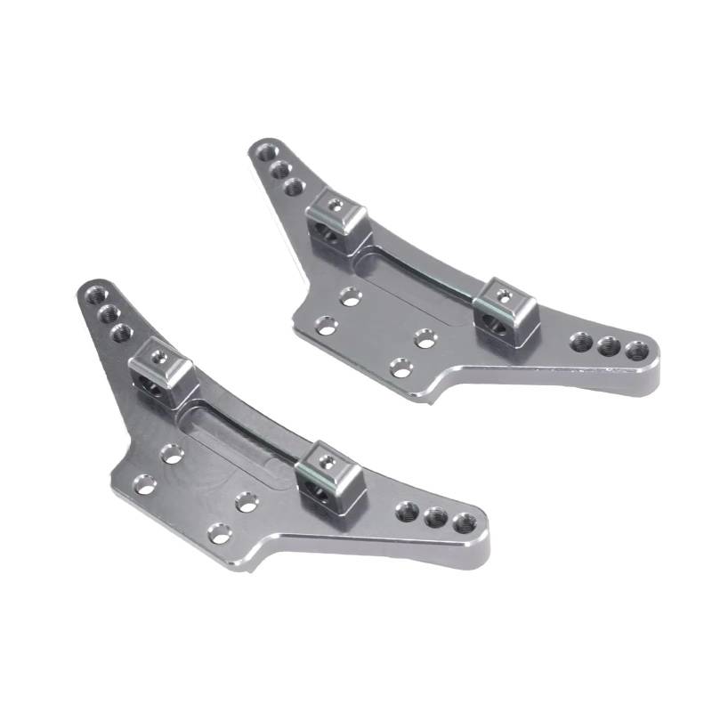 MGHGFYTAS RC Auto Zubehör Kompatibel Mit WLtoys 104009 12401 12402 12403 12404 12409 RC-Automodifikations-Upgradeteile. Stoßdämpferhalterung Vorne Und Hinten Aus Metall.(Gray) von MGHGFYTAS