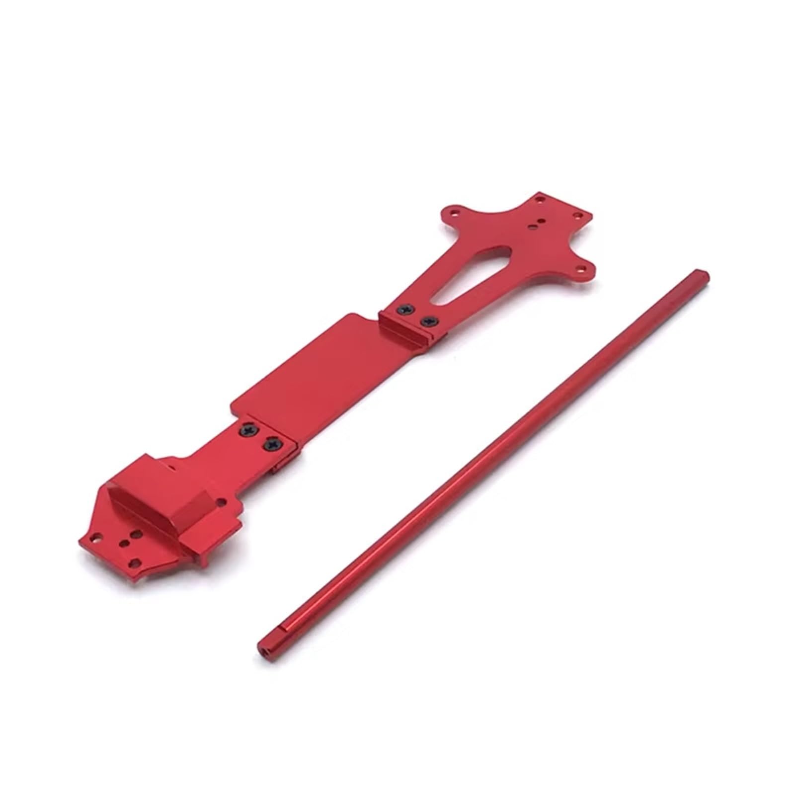 MGHGFYTAS RC Auto Zubehör Kompatibel Mit WLtoys 144001 144002 RC-Auto-Upgrade-Modifikationsteile, Metallplatte Für Den Zweiten Stock, Zentrale Antriebswelle(Red) von MGHGFYTAS