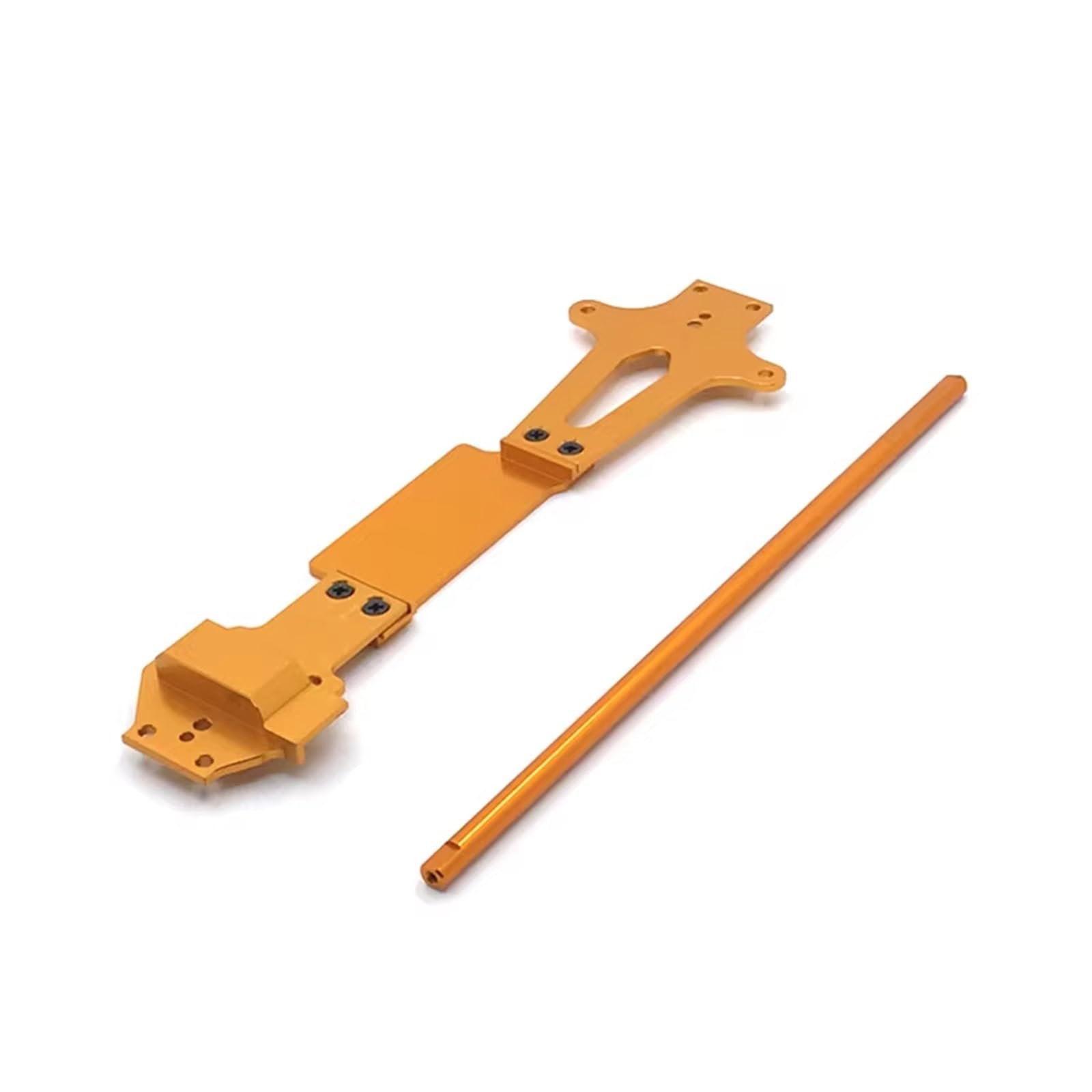 MGHGFYTAS RC Auto Zubehör Kompatibel Mit WLtoys 144001 144002 RC-Auto-Upgrade-Modifikationsteile, Metallplatte Für Den Zweiten Stock, Zentrale Antriebswelle(Yellow) von MGHGFYTAS