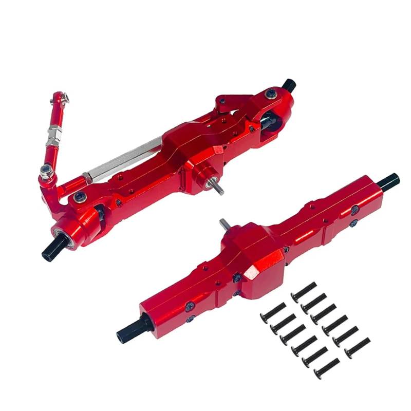 MGHGFYTAS RC Auto Zubehör Kompatibel Mit WPL C14 C24 Für Feiyu Für JJRC 1/16 Fernbedienungsauto-Upgrade Modifizierte Teile Metall Metallbrücke Gesamt(Red) von MGHGFYTAS