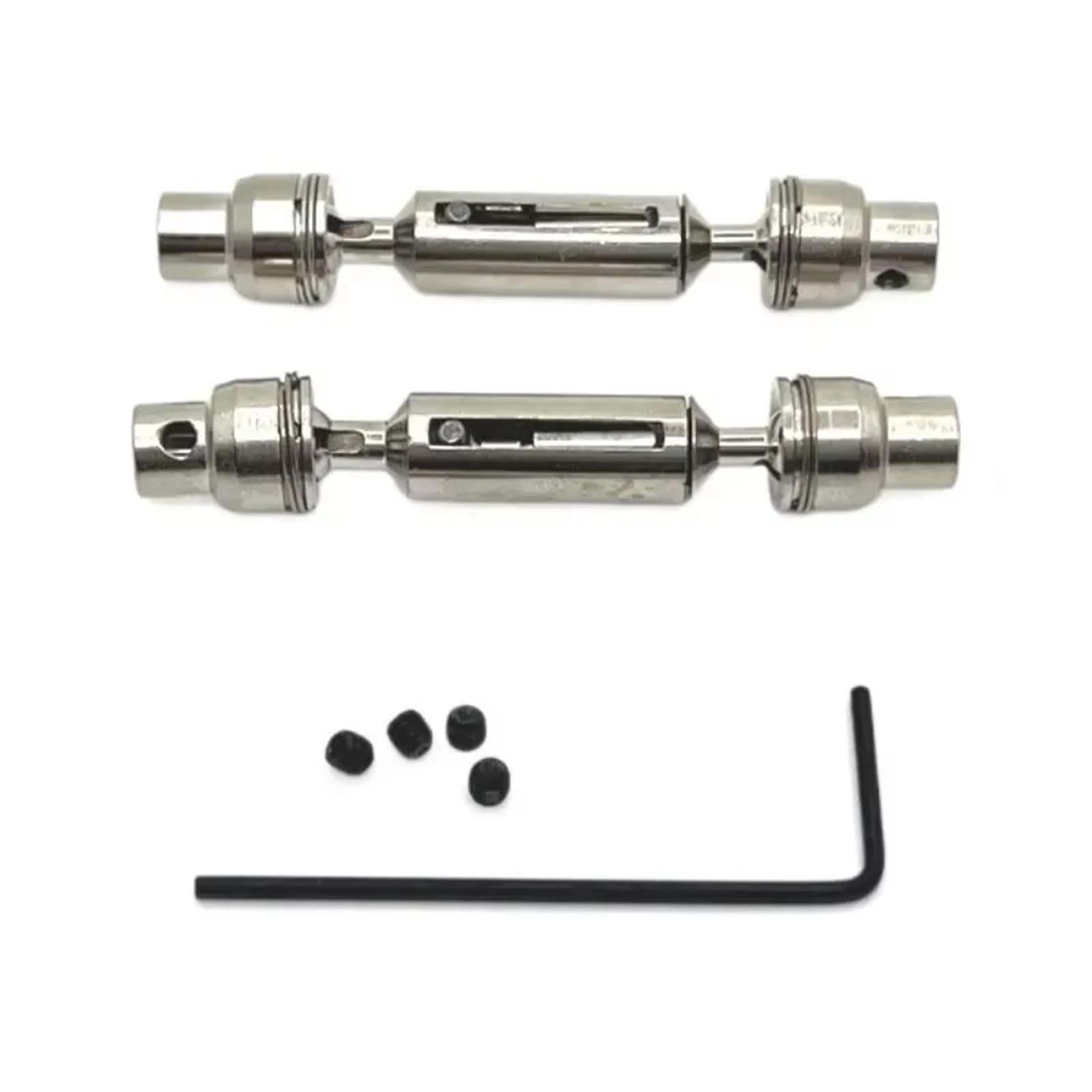 MGHGFYTAS RC Auto Zubehör Kompatibel Mit WPL C64 C74-1 JA11 1/16 RC-Auto-Upgrade-Modifikationsteile Zubehör Metall-Antriebswellen Vorne Und Hinten(Silver) von MGHGFYTAS