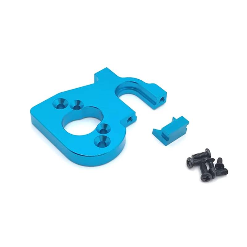 MGHGFYTAS RC Auto Zubehör Kompatibel Mit Wltoys 144010 144001 144002 124016 124017 124018 124019 RC-Auto-Upgrade-Teile Metall-Nachrüst-Motorhalterung(Blue) von MGHGFYTAS