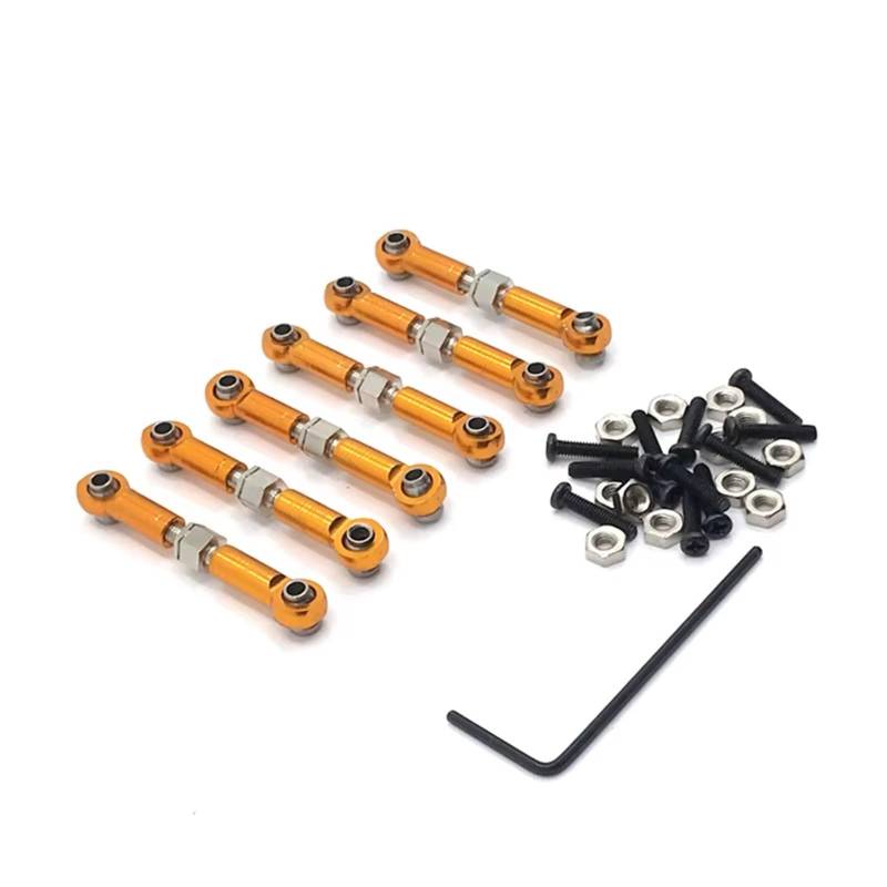 MGHGFYTAS RC Auto Zubehör Kompatibel Mit Wltoys 184011 A949 A959 A969 A979 K929 1/18 RC-Auto-Upgrade-Ersatzteile Metallgestänge Zugstange Vorne Hinten Servoverbindung Spurstange(Yellow) von MGHGFYTAS