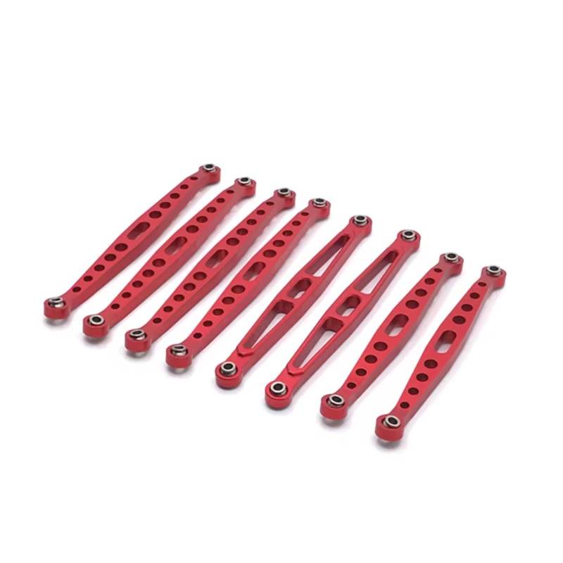 MGHGFYTAS RC Auto Zubehör Kompatibel Mit ZP1001 ZP1002 ZP1003 ZP1004 ZP1005 ZP1008 1/10 RC Autoteile 8 Stück Metall Für Chassis Aufhängung Verbindungsstange Spurstange(Red) von MGHGFYTAS