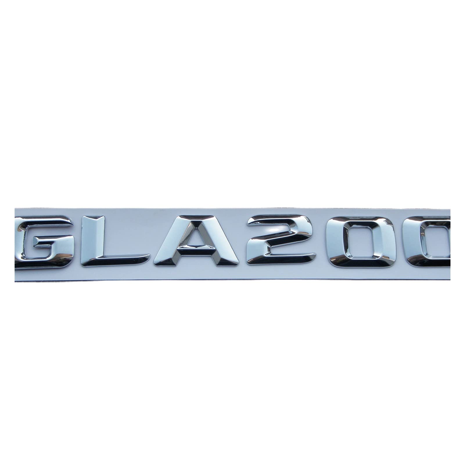 MGRAS Chrom 3D ABS Kunststoff Kofferraum Hinten Buchstaben Abzeichen Emblem Aufkleber Aufkleber Kompatibel mit GLA Klasse GLA200 Abzeichenaufkleber von MGRAS
