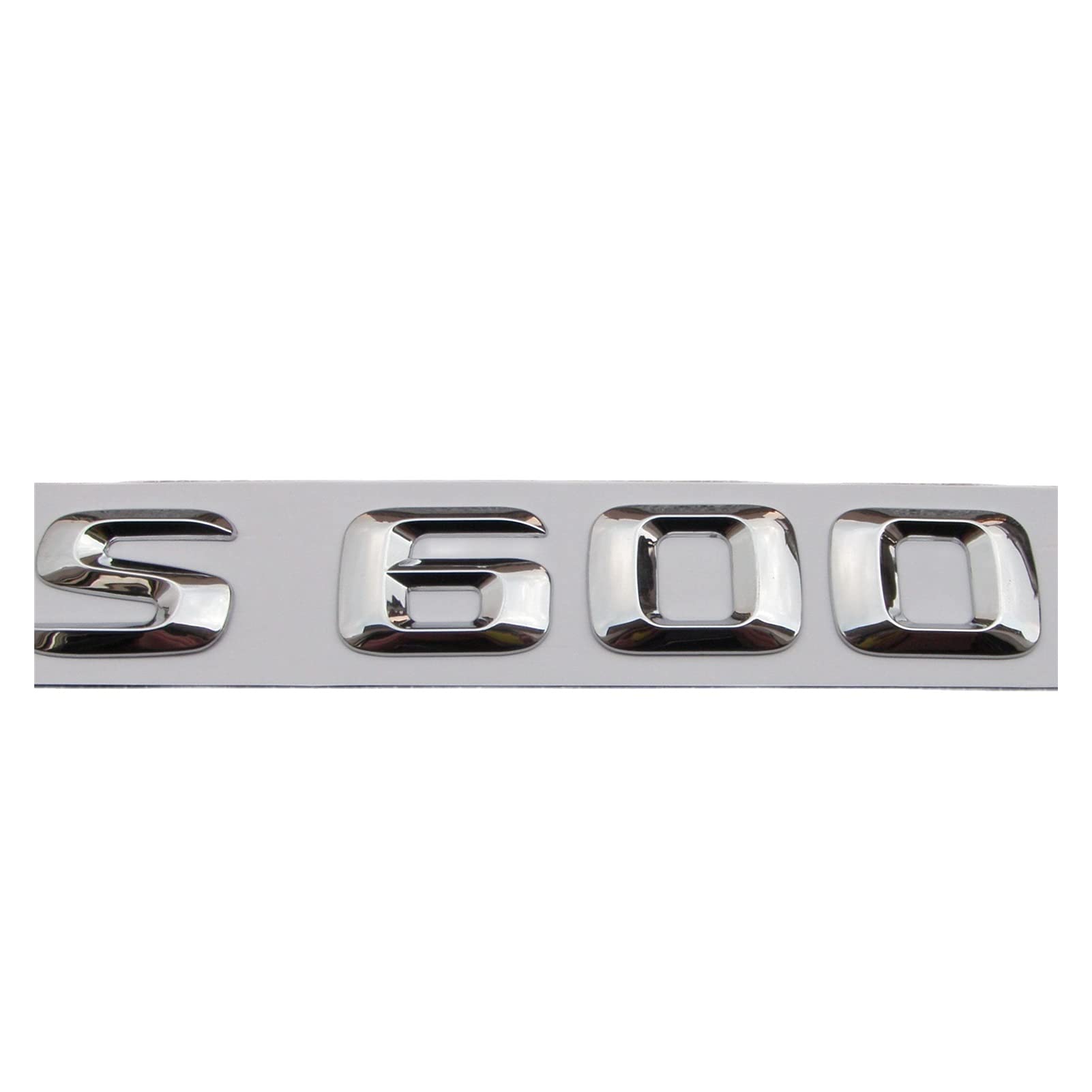 MGRAS Chrom 3D ABS Kunststoff Kofferraum Hinten Buchstaben Abzeichen Emblem Aufkleber Aufkleber Kompatibel mit Mercedes Benz S Klasse S600 Abzeichenaufkleber von MGRAS