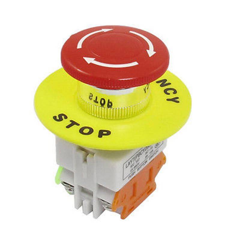 Notfall Stop Druckknopf Schalter 1No 1NC DPST Pilz Kappenschalter Lay37 Lay7-PBC Y090-11ZS Aufzugsaufzugsriegel Selbstverriegelung von MHADBKH