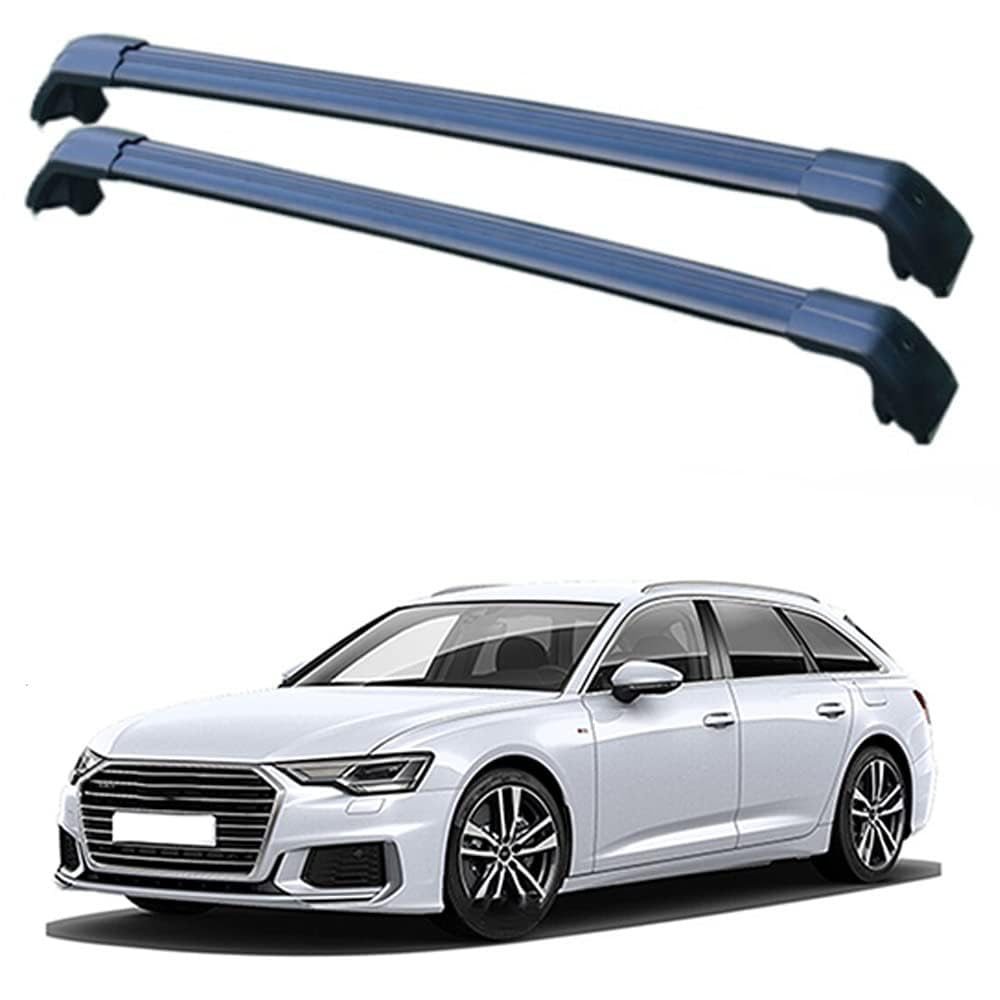 Auto Dachträger Dachreling für Audi - A6 Avant (C8, 4A5) [2018-2023], Dach Gepäckträger aus Aluminium,Black von MHART