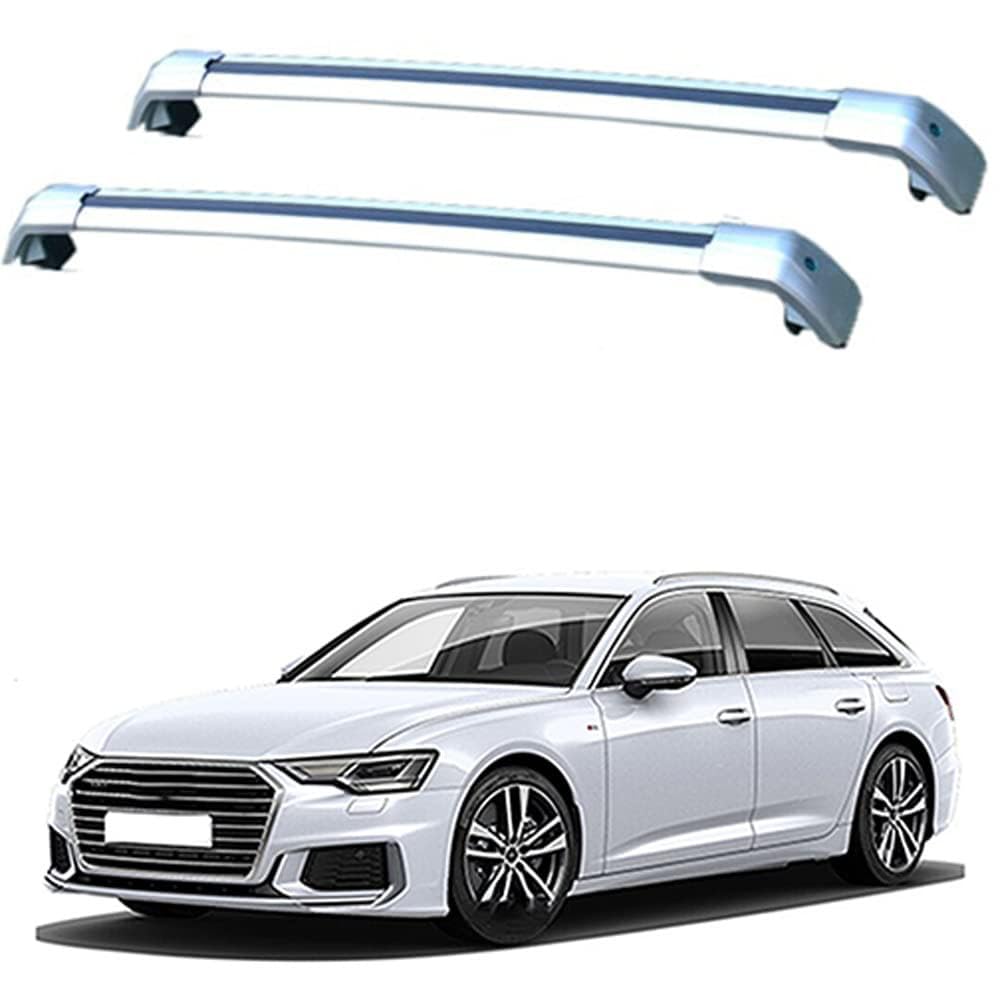 Auto Dachträger Dachreling für Audi - A6 Avant (C8, 4A5) [2018-2023], Dach Gepäckträger aus Aluminium,Silver von MHART