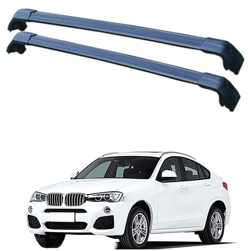 Auto Dachträger Dachreling für BMW X4 G02 2019+, Dach Gepäckträger aus Aluminium,Black von MHART