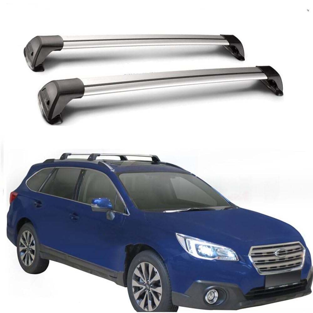 Auto Dachträger Dachreling für Outback (BS) 2015-2021, Dach Gepäckträger aus Aluminium,Silver Black von MHART
