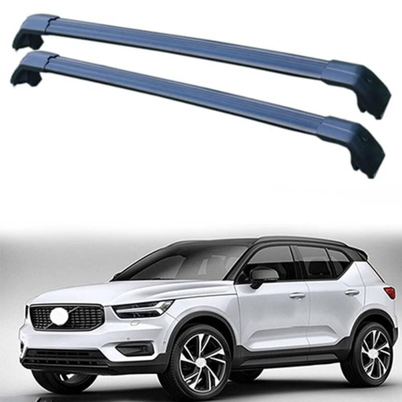 Auto Dachträger Dachreling für Volvo XC40 2017-2023 (536), Dach Gepäckträger aus Aluminium,Black von MHART