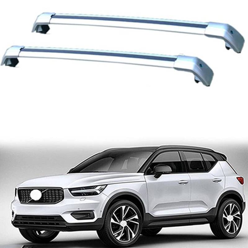 Auto Dachträger Dachreling für Volvo XC40 2017-2023 (536), Dach Gepäckträger aus Aluminium,Silver von MhaRt
