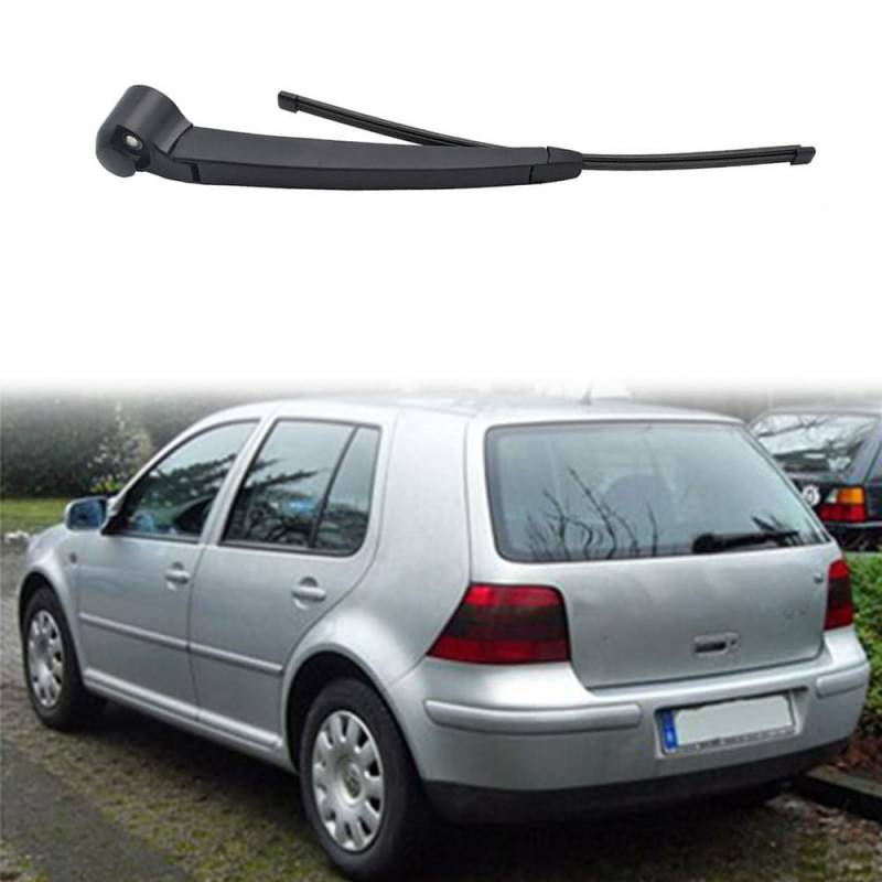 Heckwischerarm Heckscheibenwischer für Golf 4 IV 1997-2002, Hinterer Scheibenwischerarm und Blatt Set Gummi Reinigungsfenster Ersatzteile von MHART