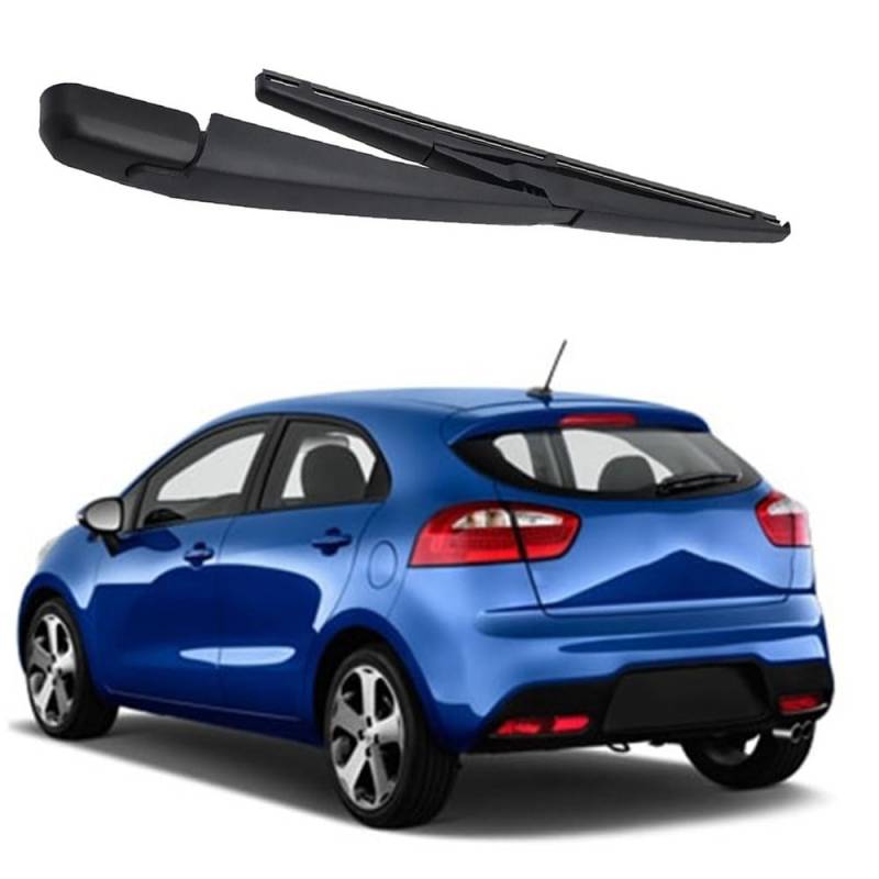 Heckwischerarm Heckscheibenwischer für kia rio 3 Fließheck ub 2012-2017, Hinterer Scheibenwischerarm und Blatt Set Gummi Reinigungsfenster Ersatzteile von IUSOT