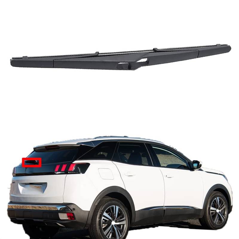 Scheibenwischer Hinten für Peugeot 3008 Mk2 2017 2018 2019 2020 2021 2022 2023, Heckscheiben Wischer Gummi Reinigungsfenster Ersatzteile von MHART
