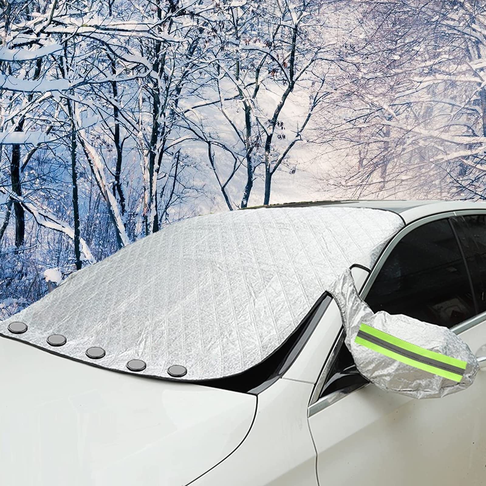 Frontscheibe Abdeckung, Frostschutz Auto Windschutzscheibe Abdeckung Fixierung Faltbare Abnehmbare Auto Abdeckung mit Seitenspiegelabdeckung für Die Gegen Schnee, Eis, Frost, Staub, Sonne Frontscheibe Abdeckung, Frostschutz Auto Windschutzscheibe Abdeckung Fixierung Faltbare Abnehmbare Auto Abdeckung mit Seitenspiegelabdeckung für Die Gegen Schnee, Eis, Frost, Staub, Sonne von MHGLOVES