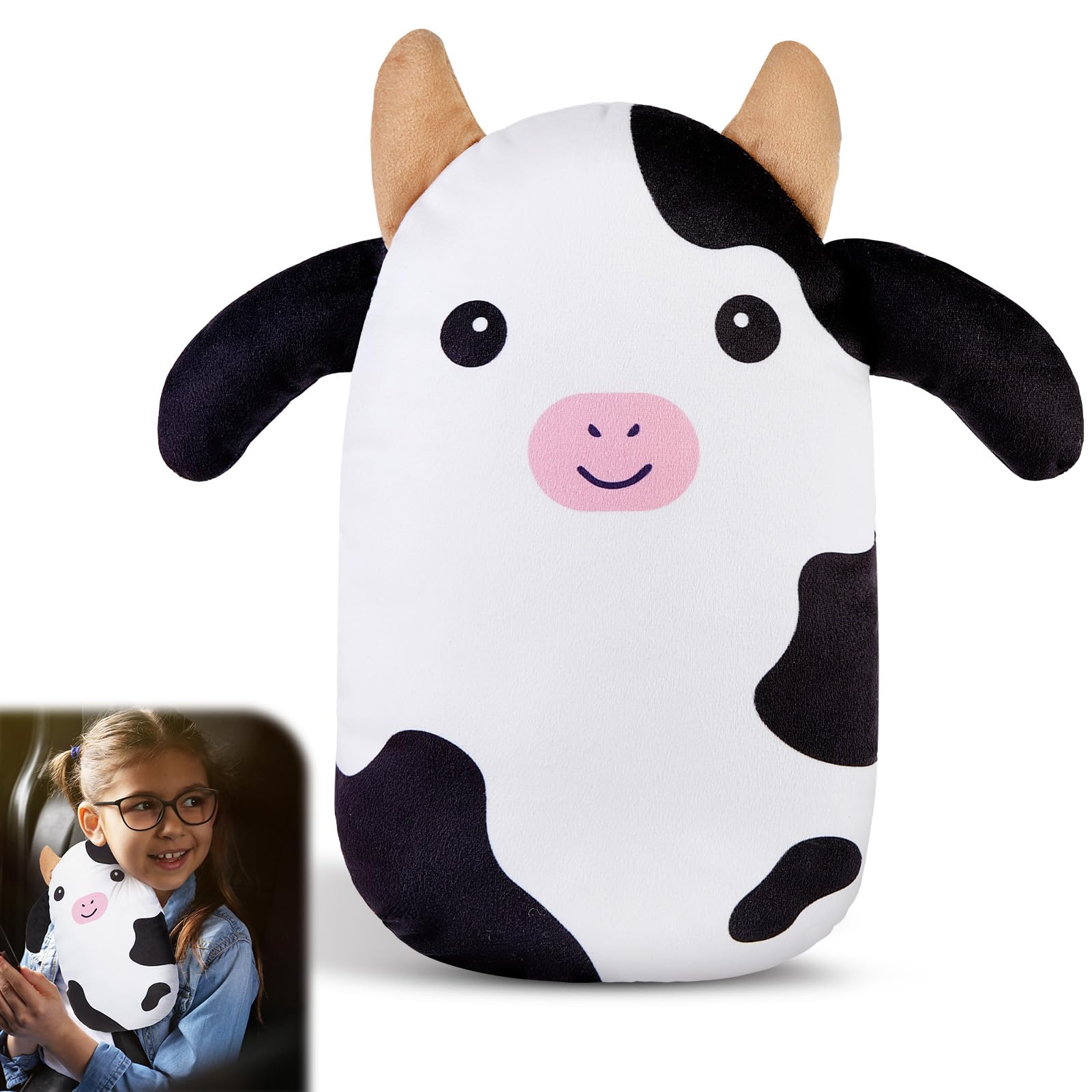 MHJY Gurtpolster Auto Kinder Gurtkissen Autogurt Polster Schlafkissen Plüschiger Gurtschutz Kissen Nackenstütze Kopfstütze Pad für Reisen Mädchen Jungen MHJY Gurtpolster Auto Kinder Gurtkissen Autogurt Polster Schlafkissen Plüschiger Gurtschutz Kissen Nackenstütze Kopfstütze Pad für Reisen Mädchen Jungen von MHJY