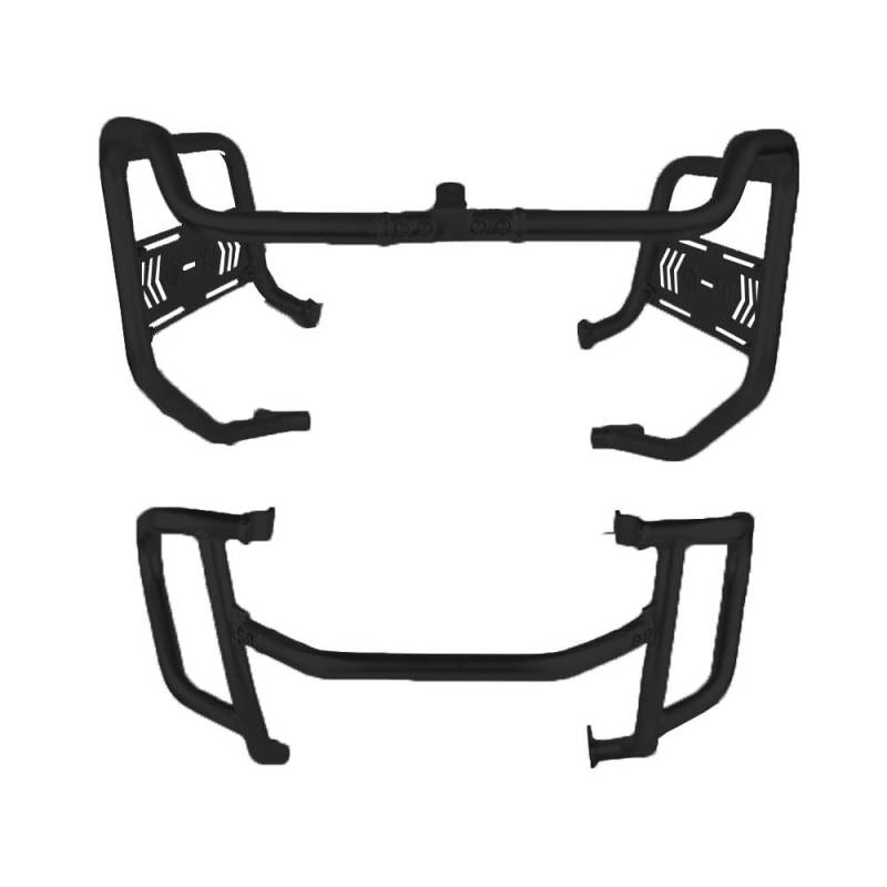 Motorradstoßstange Crashbalken Motorrad -Stoßstangen Guard Chassis Protector obere untere Motorbehälterschutzabdeckung für TRK702X TRK 702X 2023 von MHTGD