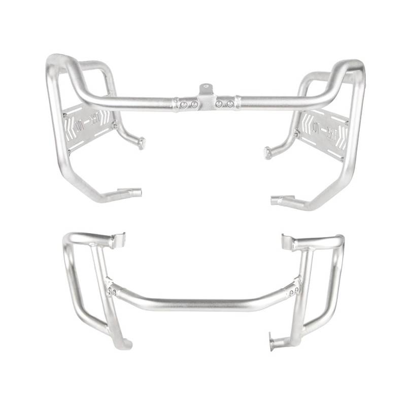 Motorradstoßstange Crashbalken Motorrad -Stoßstangen Guard Chassis Protector obere untere Motorbehälterschutzabdeckung für TRK702X TRK 702X 2023 von MHTGD