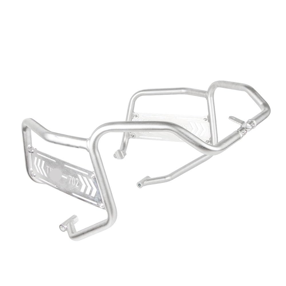 Motorradstoßstange Crashbalken Motorrad -Stoßstangen Guard Chassis Protector obere untere Motorbehälterschutzabdeckung für TRK702X TRK 702X 2023 von MHTGD
