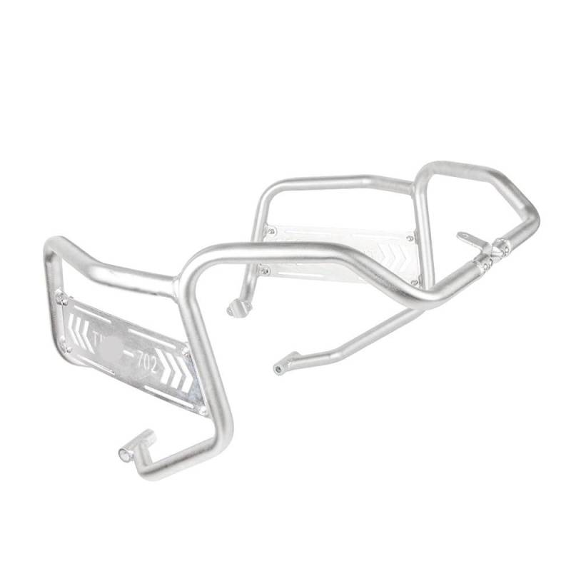 Motorradstoßstange Crashbalken Motorrad -Stoßstangen Guard Chassis Protector obere untere Motorbehälterschutzabdeckung für TRK702X TRK 702X 2023 von MHTGD