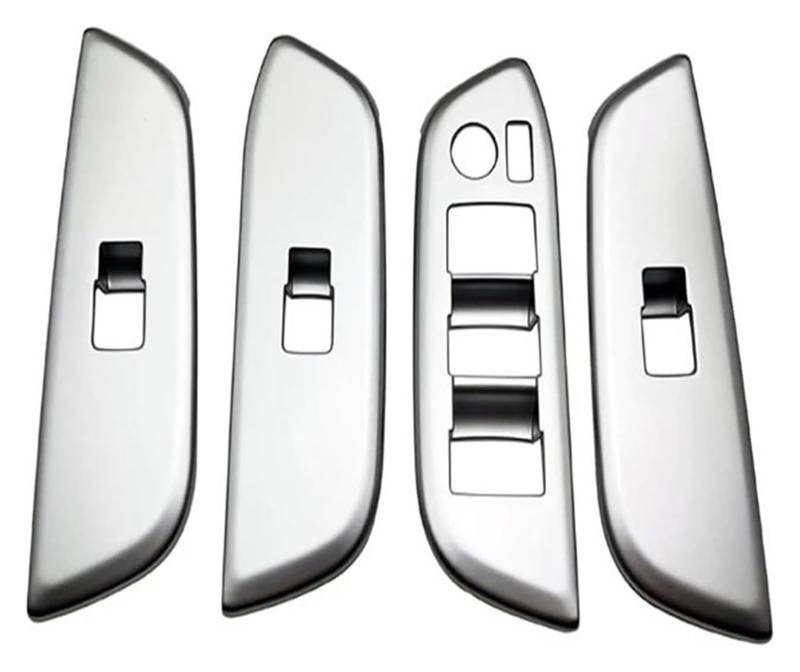 Autoverkleidung Für T&oyota Für Crown Für Cossover 2023 2024 LHD RHD Türgriff Fensterschalter Abdeckung Verkleidung Armlehne Panel Dekoration Rahmen(Silver,RHD) von MIAOLISI