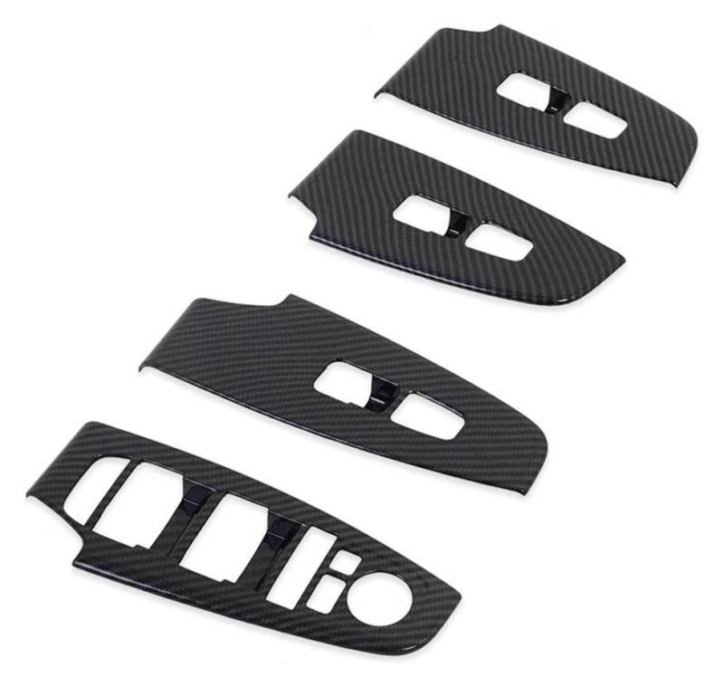 Für Kia Für Seltos 2019 2020 2021 2022 2023 Auto Styling Carbon Fiber Fensterheber Schalter Abdeckung Trim Innen Armlehne Rahmen Autoverkleidung von MIAOLISI
