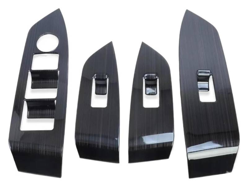 Für Mazda CX-5 KF CX-8 2017-2024 Autotür Armlehne Fensterheber Schalter Knopf Panel Abdeckung Trim Carbon Innen Zubehör Autoverkleidung(Black,RHD) von MIAOLISI