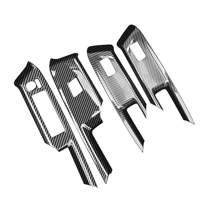 Für T&oyota Für Aqua 2021 2022 Lifter Button Switc Auto Kohlefaser Fenster Glasabdeckung Trim Tür Armlehne Panel Autoverkleidung von MIAOLISI