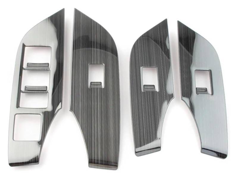 Für T&oyota Für RAV4 2019 2020 Edelstahl RHD LHD Outlet Auto-Trimmstreifen Innenfensterschalter Panel-Formabdeckung Autoverkleidung(RHD Wooden) von MIAOLISI
