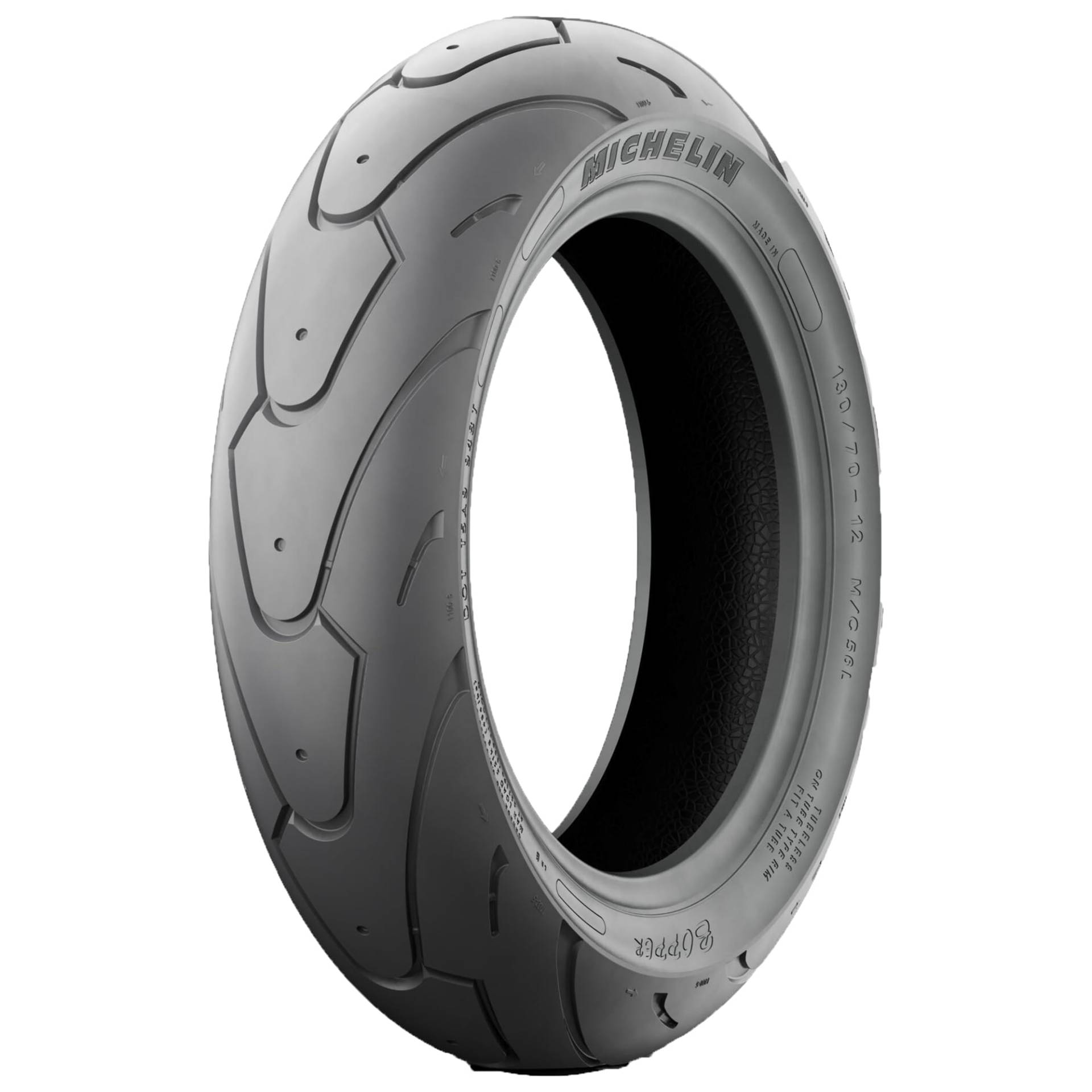 Außenreifen Michelin Bopper 130/90-10 TL/TT 61L | Sommerreifen | Rollerreifen/Mopedreifen | Aus hochwertigem Gummi für optimalen Grip | für den langfristigen Einsatz geeignet von MICHELIN