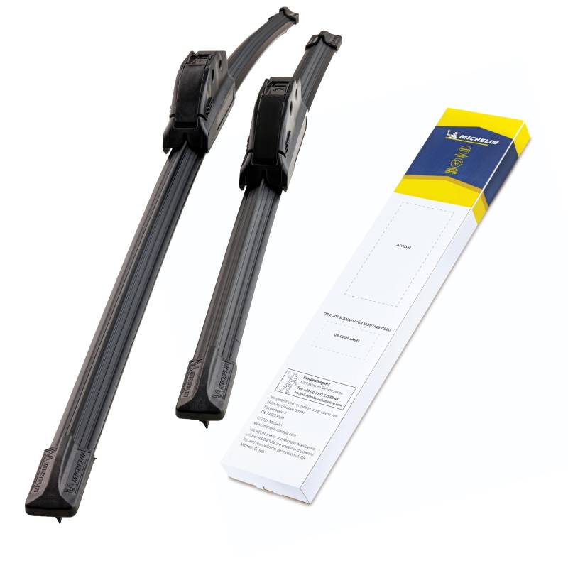MICHELIN Perfect Fit 106 Scheibenwischer Set | Peugeot 206, Mazda 5 | 650/400mm | Gelenkfreie Wischerblätter | Perfekte Passform, Geräuscharm | Nachhaltige Verpackung von MICHELIN