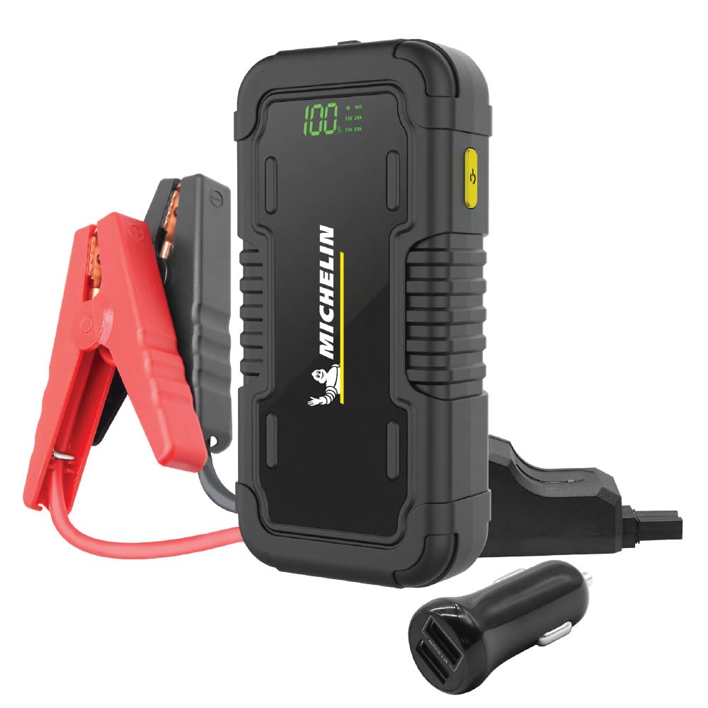 MICHELIN MJS160 Jump Starter und Power Bank | Starthilfegerät 16.000 mAh|Spitzenstrom von 2000A / 12V Fahrzeuge| LED Licht |Geeignet für 6.0l Benzin und 4.0l Diesel von MICHELIN